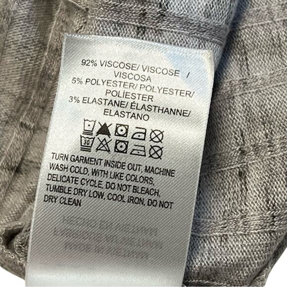 Lucky Brand Light Heather Gray Ribbed Blouse, Long Sleeve, Size XXL, NWT!! - Picture 7 of 7